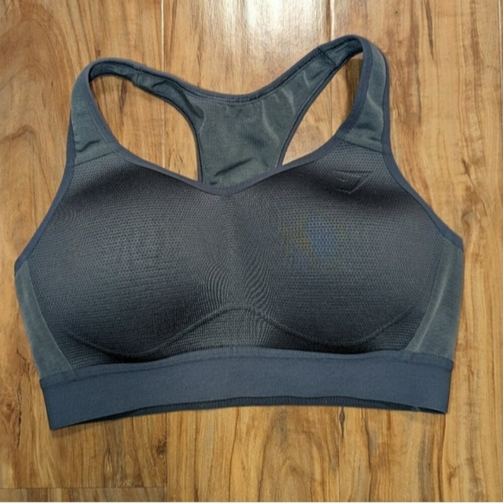 Gymshark Sports Bra Gray Racerback Mesh